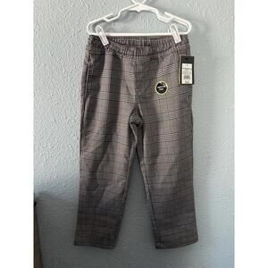 NWT Youth Art Class grey/black/brown houdstooth plaid pants size 6. Retail $20